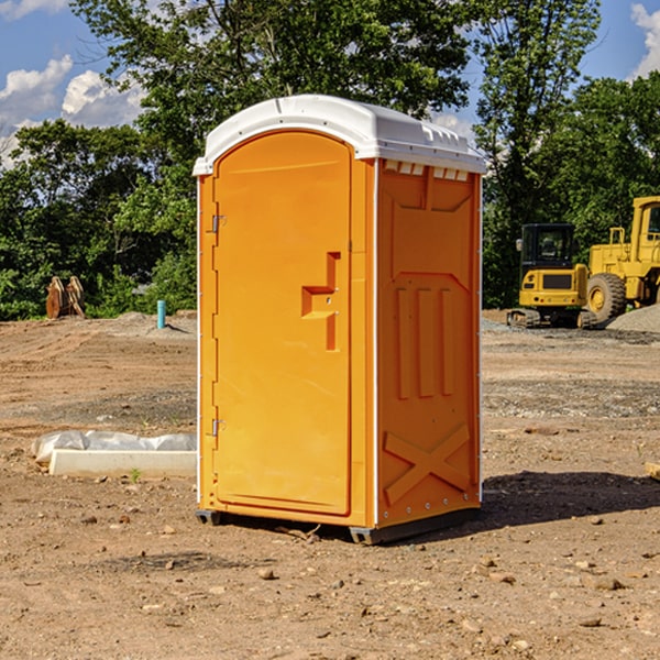 do you offer hand sanitizer dispensers inside the portable toilets in Goshen